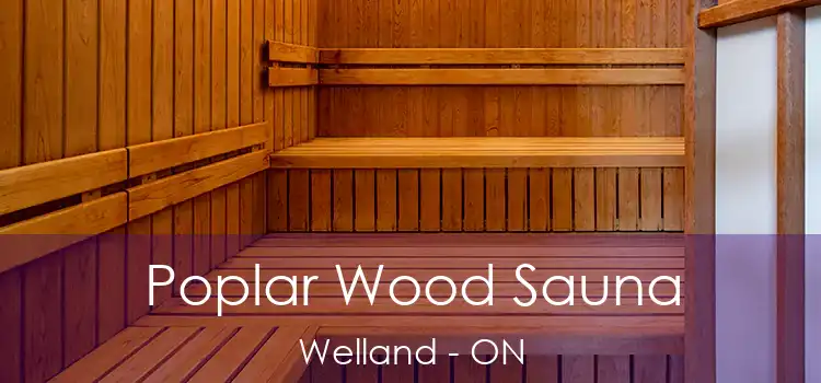 Poplar Wood Sauna Welland - ON